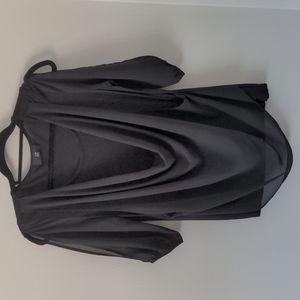 Draped Black Blouse Size Small